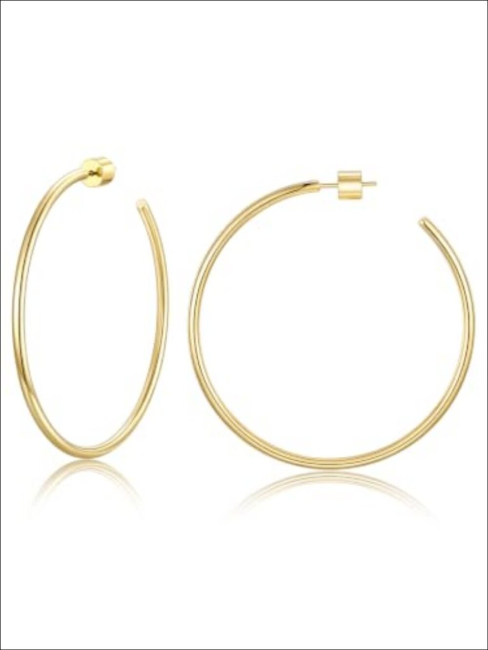 2mm Thin Lightweight Stainless Steel Hoop Earrings Hypoallergenic